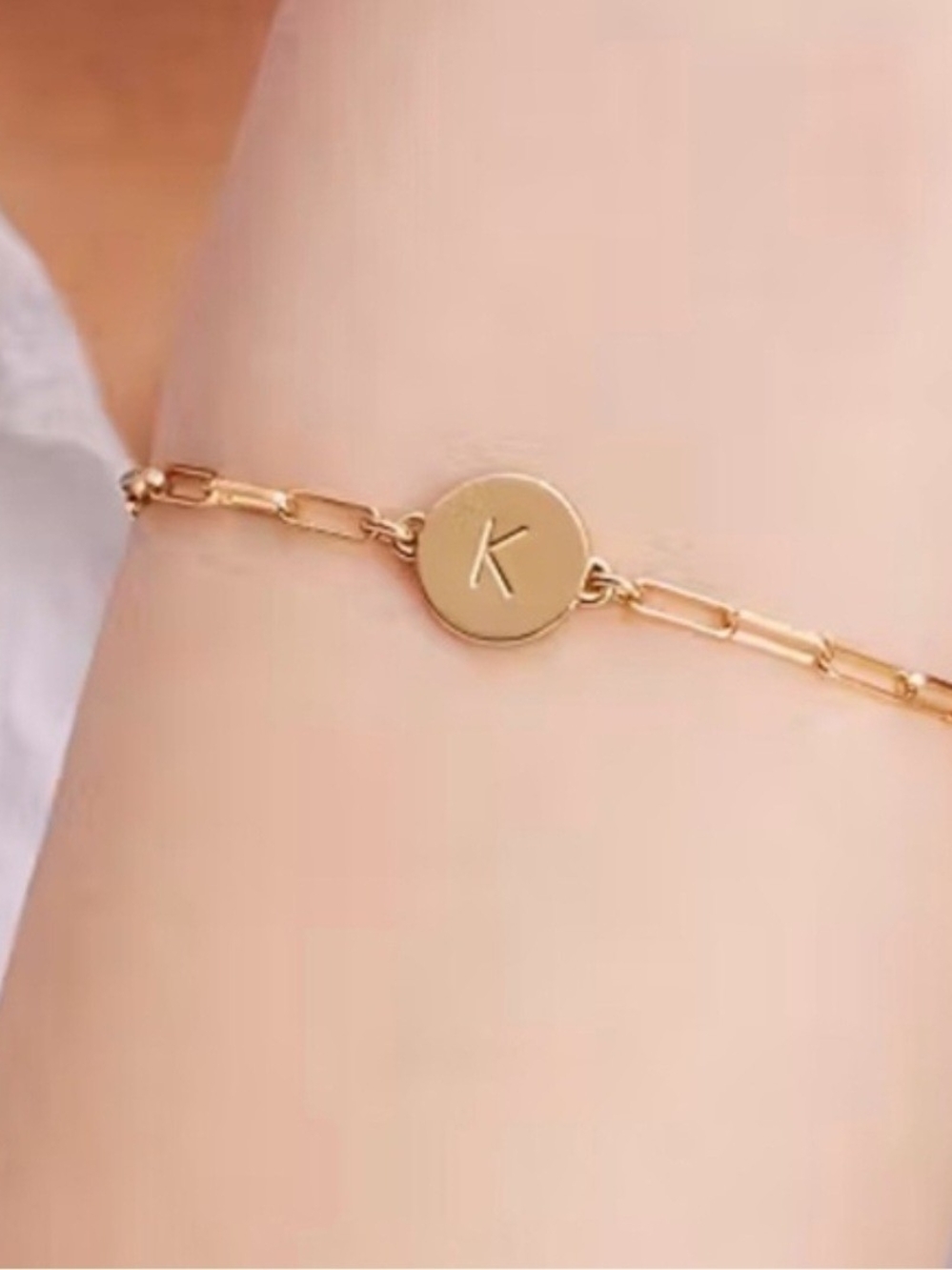 kate spade Initial K Gold-Tone Link Bracelet